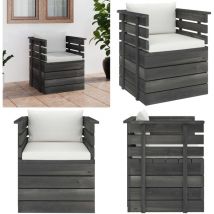 Fauteuil de jardin avec coussins Bois de pin - Fauteuil De Jardin - Chaise De Jardin - Mobilier De Jardin - Canapé Pliable - Canapé En Bois - Home &