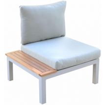 Fauteuil de Jardin Chillvert Bérgamo Aluminium 78,2x76,6x73 cm Gris avec Table et Coussins