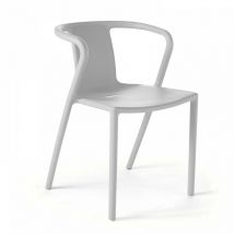 Fauteuil de jardin design en plastique blanc