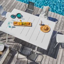 Proloisirs - Fauteuil de jardin empilable en aluminium Bari