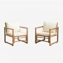 Fauteuil de jardin en bambou Livayna Sklum