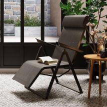 Hesperide - Chaise longue Decima Hespéride anthracite/graphite