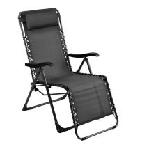 Fauteuil de jardin relax pliant Neo - graphite/gris 88 x 112 x 64 cm - Proloisirs