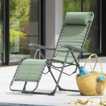 Fauteuil détente d'extérieur Hespéride Silos vert olive