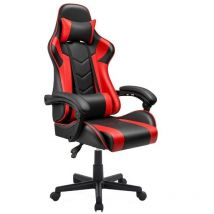 Toscohome - Fauteuil de jeu basculant rouge et noir - Katana