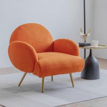 Dyhome - Fauteuil de loisir moderne Fauteuil de loisir simple Canapé de loisir orange