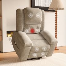 Blanketswarm - Fauteuil de massage électrique, Fauteuil relax avec 8 zones de massage puissantes, Moderne chaise longue électrique avec vibrations et