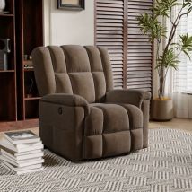 Fortuna Lai - Fauteuil de massage - Fauteuil électrique inclinable - avec chauffage lombaire, poches latérales et port usb/c - Brun