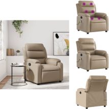 Fauteuil de massage inclinable Cappuccino Similicuir - Fauteuil Inclinable De Massage - Fauteuils Inclinables De Massage - Fauteuil De Massage