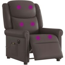 Torana - Fauteuil de massage inclinable électrique marron brillant