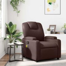 Torana - Fauteuil de massage inclinable Marron Similicuir