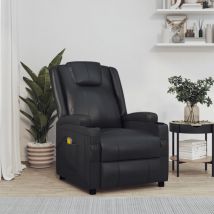Fauteuil de massage Noir Similicuir vidaXL917437