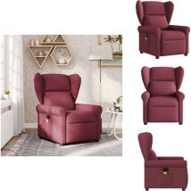 Fauteuil de massage inclinable Rouge bordeaux Tissu - Fauteuil De Massage Inclinable - Fauteuils De Massage Inclinables - Fauteuil De Massage