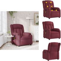 Fauteuil de massage inclinable Rouge bordeaux Tissu - Fauteuil De Massage Inclinable - Fauteuils De Massage Inclinables - Fauteuil De Massage