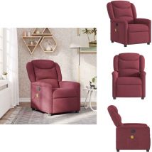 Fauteuil de massage inclinable Rouge bordeaux Tissu - Fauteuil De Massage Inclinable - Fauteuils De Massage Inclinables - Fauteuil De Massage