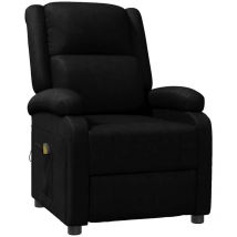 Fauteuil de relaxation avec fonction massage 6 points de massage en PVC noir DEC029243