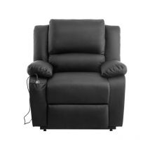 Usinestreet - relaxxo - Fauteuil de Relaxation Releveur électrique 1 place en Simili leo - Noir