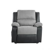 Usinestreet - relaxxo - Fauteuil de Relaxation Releveur électrique 1 place Microfibre et Simili leo - Gris et Noir