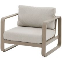Hesperide - Fauteuil de salon de jardin Domilly café aluminium et oléfine - Hespéride