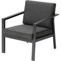 Hesperide - Fauteuil de salon de jardin en aluminium Pavane
