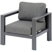Hesperide - Fauteuil de salon de jardin Évasion graphite polyester et aluminium - Hespéride