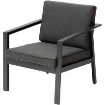 Hesperide - Fauteuil de salon de jardin Pavane graphite en aluminium traité époxy - Hespéride