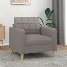 Le Poisson Qui Jardine - Fauteuil de Salon en Tissu Gris Béton. Avec Pied en bois. Confort et qualité - Gris Béton