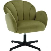 Wahson Office Chairs - Poltrona Salotto Girevole Poltroncina Scrivania in Velluto Poltrona Ufficio Moderna Sedia Girevole Iregolabile, Verde