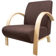 Cadentro - Fauteuil design avec structure en bois marron