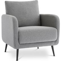 Sicaan - Fauteuil design emma tissu gris clair