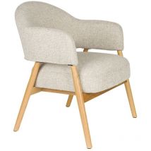 Boite A Design - Fauteuil design, Fauteuil lounge rembourré Indy Gris en Fabric