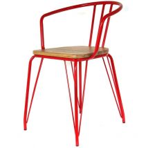 The Home Deco Factory - Fauteuil en métal Arnold - H.72,5 cm