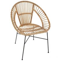 Atmosphera Créateur D'intérieur - Fauteuil Keko métal rotin