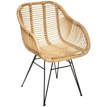 Atmosphera Créateur D'intérieur - Fauteuil Koeta métal rotin