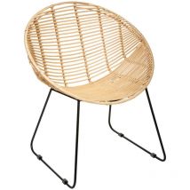 Fauteuil Laora métal rotin - Atmosphera créateur d'intérieur