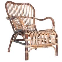 Decoration D ’ Autrefois - Fauteuil En Rotin - Marron - Interior's