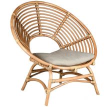 Aubry Gaspard - Fauteuil en rotin naturel ajouré