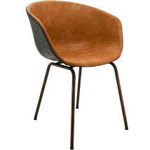 Fauteuil en polyuréthane camel