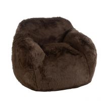 Paris Prix - Fauteuil en Tissu 'Cutie' 99cm Marron