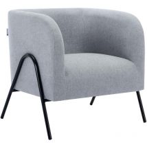 Vente-unique - Fauteuil en tissu gris blinoda