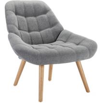 Vente-unique - Fauteuil en tissu gris luosto