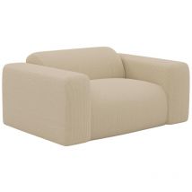 Vente-unique - Fauteuil en tissu texturé beige pogni de Maison Céphy