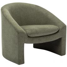 Vente-unique - Fauteuil en tissu vert ossana