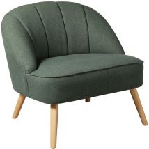 Atmosphera Créateur D'intérieur - Fauteuil en velours et pieds en bois naova