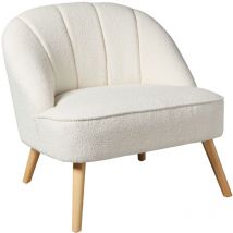 Atmosphera Créateur D'intérieur - Fauteuil en velours et pieds en bois naova