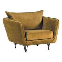 Pier Import - Fauteuil en velours ocre epika
