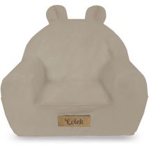 Fauteuil enfant avec oreilles Flumi beige