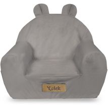 Fauteuil enfant avec oreilles Flumi gris + cerfs