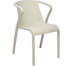 Fado - Fauteuil de jardin empilable en polypropylène renforcé sable Ezpeleta