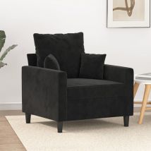 Maisonchic - Fauteuil, Fauteuil de Relaxation, Fauteuil de salon Noir 60 cm Velours WFE438068 Maison Chic
